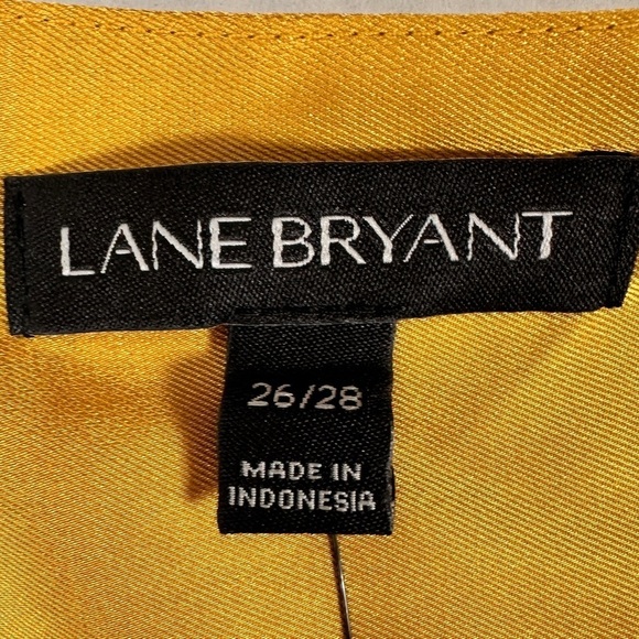 Lane Bryant Gold V Neck Blouse - Picture 6 of 10